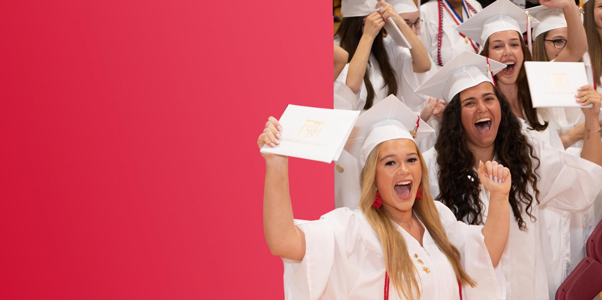 SHA Girls, Soar.  Experience The Difference  Sacred Heart Academy inspires young women to help build a better world. Since 1946, we’ve cultivated an environment that encourages every student to foster their voice, build their confidence, develop their leadership skills, reach their academic potential, and ultimately, close the gender gap.  Learn More